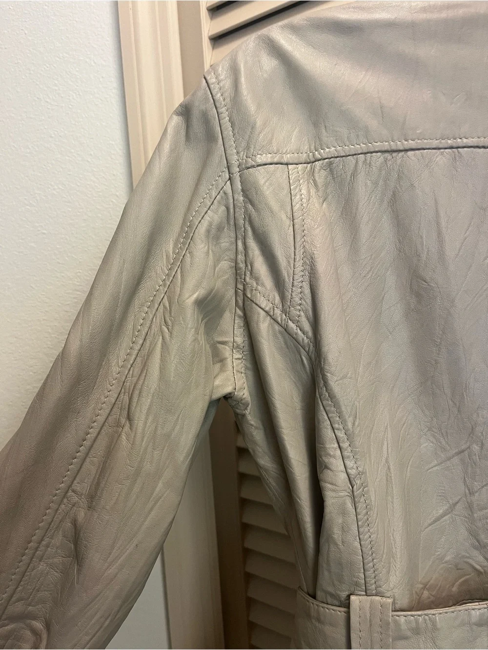 Vintage Michael Kors LEATHER belted utility jacket medium